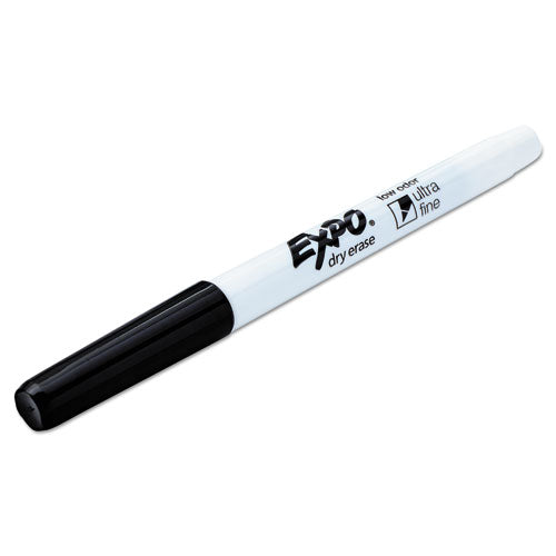Low-odor Dry-erase Marker, Extra-fine Needle Tip, Black, Dozen