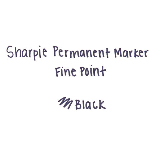 Fine Tip Permanent Marker, Black, 36-pack