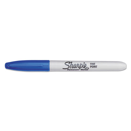 Fine Tip Permanent Marker, Blue, 36-pack