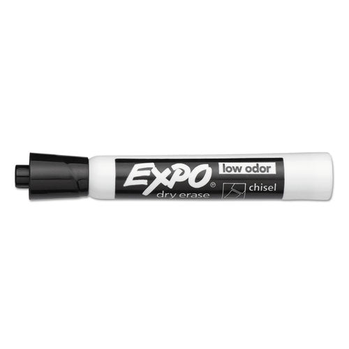 Low-odor Dry-erase Marker, Broad Chisel Tip, Black, 36-box