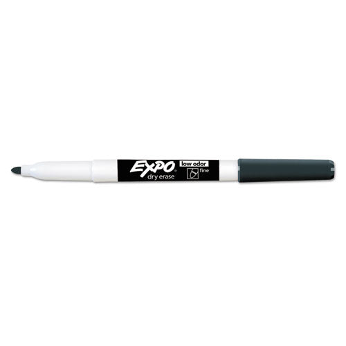 Low-odor Dry-erase Marker, Fine Bullet Tip, Black, 36-box