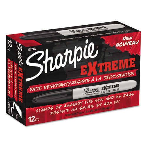 Extreme Marker, Fine Bullet Tip, Black, Dozen
