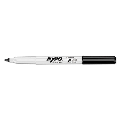 Low-odor Dry Erase Marker Office Pack, Extra-fine Needle Tip, Black, 36-pack