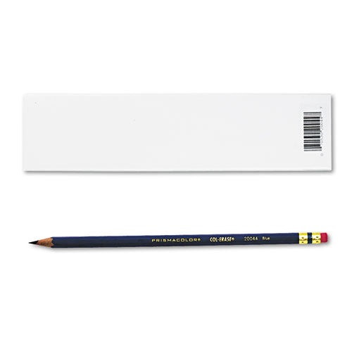 Col-erase Pencil With Eraser, 0.7 Mm, 2b (#1), Blue Lead, Blue Barrel, Dozen