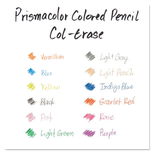 Col-erase Pencil With Eraser, 0.7 Mm, 2b (#1), Yellow Lead, Yellow Barrel, Dozen