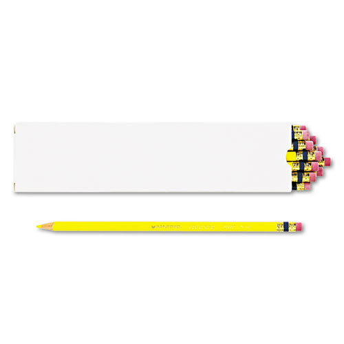 Col-erase Pencil With Eraser, 0.7 Mm, 2b (#1), Yellow Lead, Yellow Barrel, Dozen