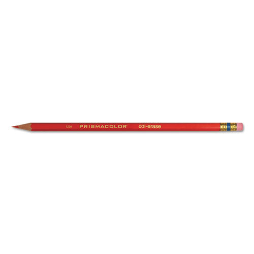 Col-erase Pencil With Eraser, 0.7 Mm, 2b (#1), Assorted Lead-barrel Colors, Dozen