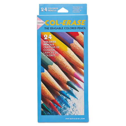 Col-erase Pencil With Eraser, 0.7 Mm, 2b (#1), Assorted Lead-barrel Colors, 24-pack