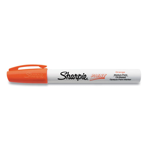 Permanent Paint Marker, Medium Bullet Tip, Orange, 12-pack