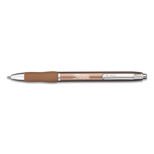 Premium Metal Barrel Pen, Medium 0.7 Mm, Black Ink, Champagne Barrel, Dozen