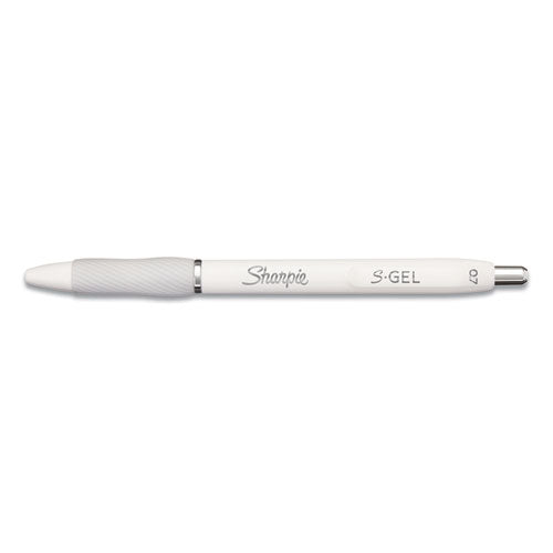 Fashion Barrel Pen, Medium 0.7 Mm, Black Ink, Pearl White Barrel, Dozen