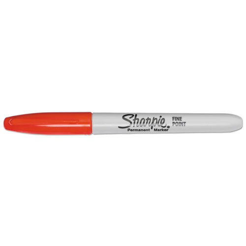 Fine Tip Permanent Marker, Red, Dozen
