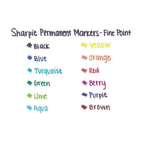 Fine Tip Permanent Marker, Orange, Dozen
