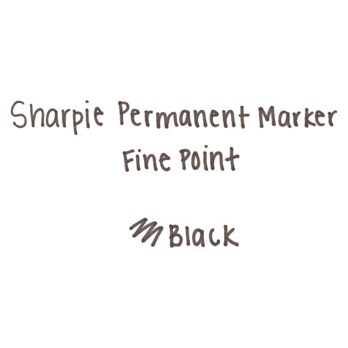 Fine Tip Permanent Marker, Black, 5-pack