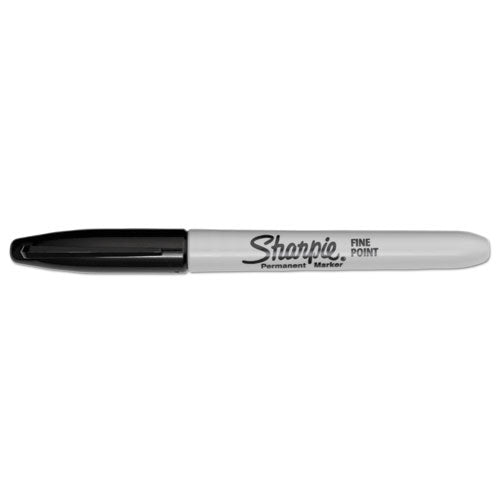 Fine Tip Permanent Marker, Black, 5-pack