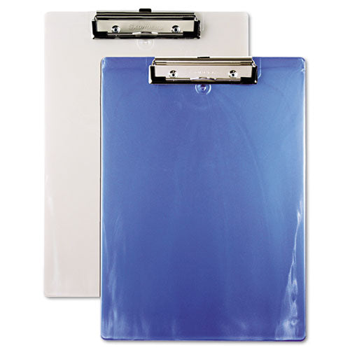 Plastic Clipboard, 1-2" Capacity, 8 1-2 X 12 Sheets, Pearl