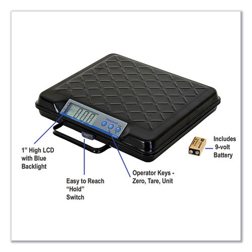 Portable Electronic Utility Bench Scale, 250lb Capacity, 12 X 10 Platform
