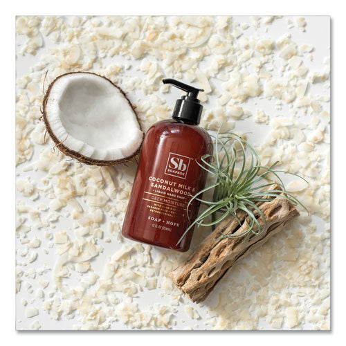 Hand Soap, Coconut Milk And Sandalwood, 12 Oz Pump Bottle, 3-box