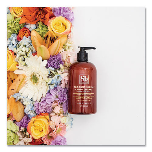 Hand Soap, Coconut Milk And Sandalwood, 12 Oz Pump Bottle, 3-box