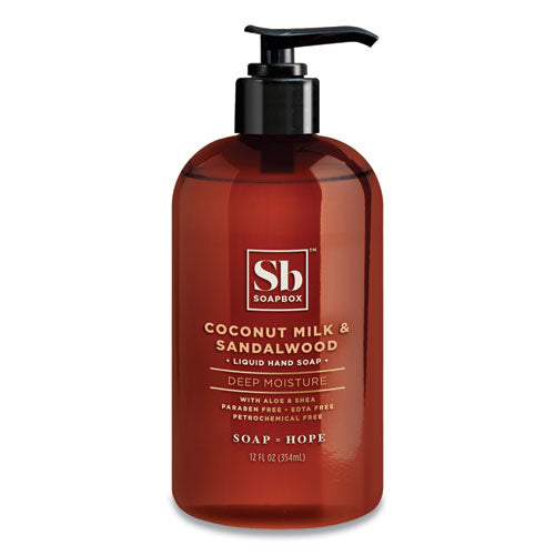 Hand Soap, Coconut Milk And Sandalwood, 12 Oz Pump Bottle, 3-box