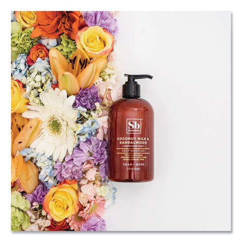 Hand Soap, Coconut Milk And Sandalwood, 12 Oz Pump Bottle, 12-carton