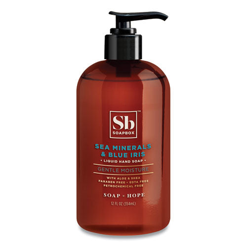 Hand Soap, Sea Minerals And Blue Iris, 12 Oz Pump Bottle, 12-carton