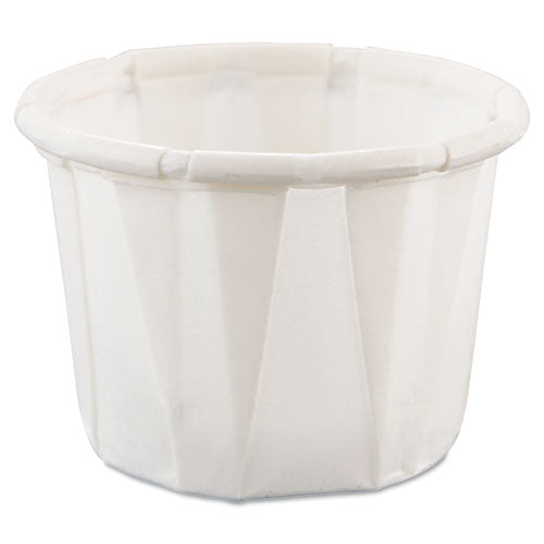 Paper Portion Cups, .75oz, White, 250-bag, 20 Bags-carton