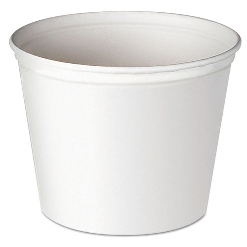 Double Wrapped Paper Bucket, Unwaxed, White, 165oz, 100-carton