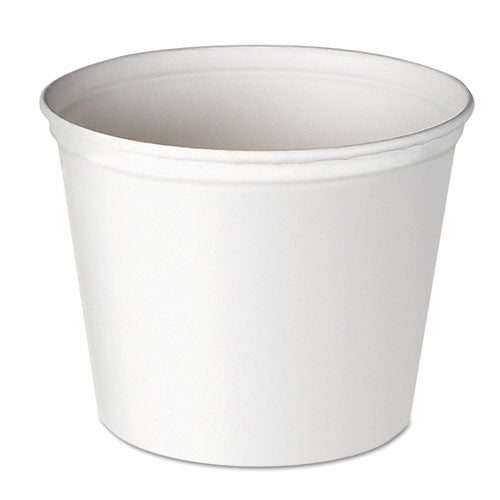 Double Wrapped Paper Bucket, Unwaxed, White, 165oz, 100-carton