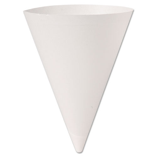 Bare Treated Paper Cone Water Cups, 7 Oz., White, 250-bag, 20 Bags-carton