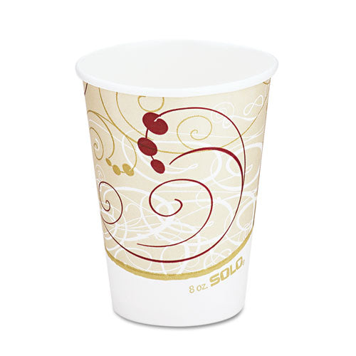Hot Cups, Symphony Design, 8oz, Beige, 1000-carton