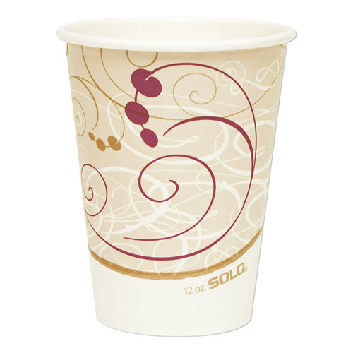 Hot Cups, Symphony Design, 12oz, Beige, 1000-carton
