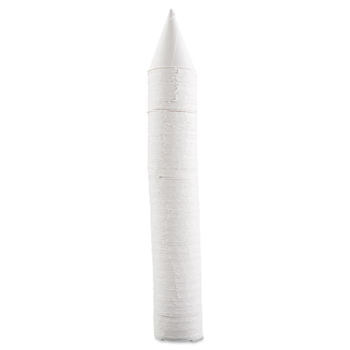 Cone Water Cups, Paper, 4.25oz, Rolled Rim, White, 5000-carton
