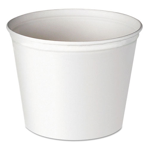 Double Wrapped Paper Bucket, Unwaxed, White, 83oz, 100-carton
