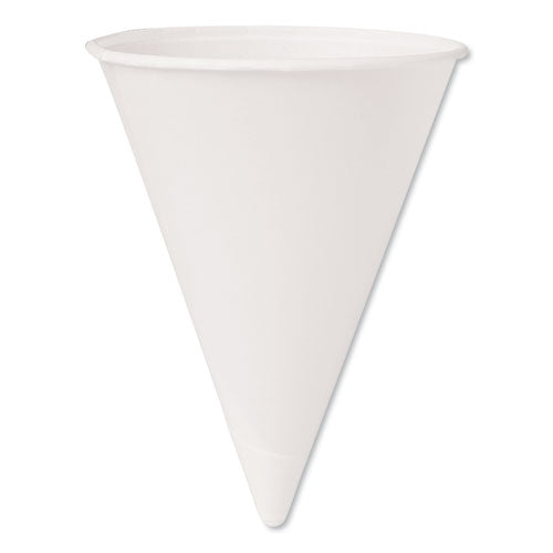 Bare Treated Paper Cone Water Cups, 6 Oz, White, 200-sleeve, 25 Sleeves-carton