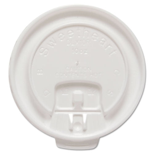 Liftback & Lock Tab Cup Lids For Foam Cups, Fits 10 Oz Trophy Cups, We, 100-pk