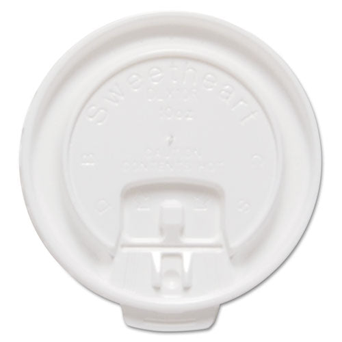 Liftbk & Lock Tab Cup Lids For Foam Cups, Fits 10oz Cups, White, 2000-carton