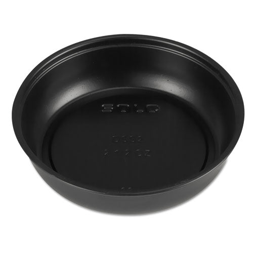 Plastic Soufflé Portion Cups, 3 1-2 Oz., Black, 250-bag, 10 Bags-carton