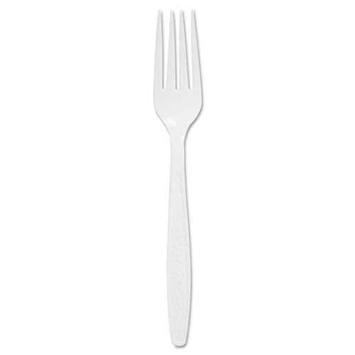 Guildware Extra Heavy Weight Plastic Forks, White, 100-box