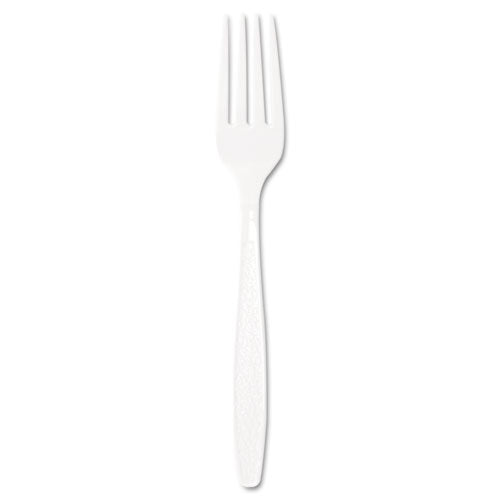 Guildware Heavyweight Plastic Forks, White, 100-box, 10 Boxes-carton