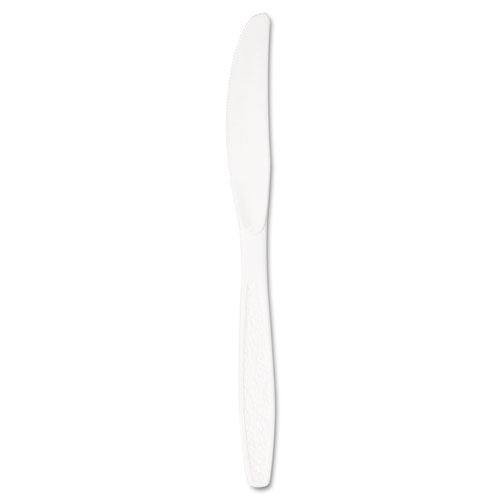 Guildware Heavyweight Plastic Knives, White, 100-box, 10 Boxes-carton