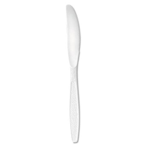 Extra-heavy Polystyrene Knives, White, Guildware Design, Bulk, 1,000-case