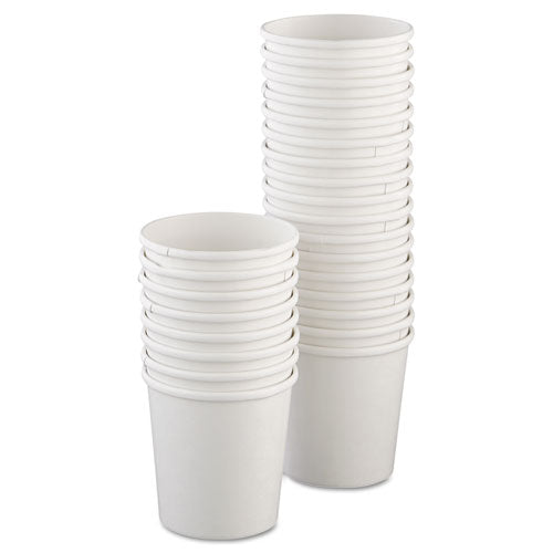Flexstyle Double Poly Paper Containers, 16oz, White, 25-pack, 20 Packs-carton