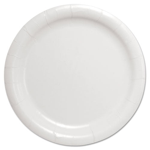 Bare Eco-forward Clay-coated Paper Dinnerware, Plate, 9" Diameter, White