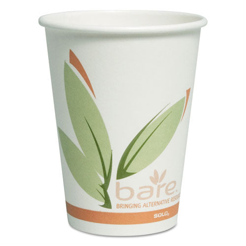 Bare By Solo Eco-forward Recycled Content Pcf Paper Hot Cups, 12 Oz, 300-carton