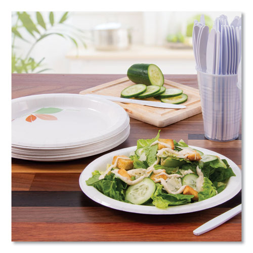 Bare Paper Eco-forward Dinnerware, 8 1-2" Plate, Green-tan, 250-carton