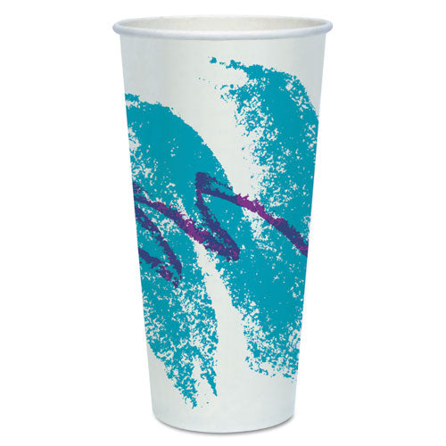 Double Sided Poly Paper Cold Cups, 24 Oz, Jazz Design, 50-pack, 20 Packs-carton