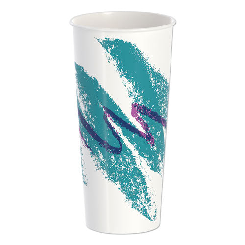 Double Sided Poly Paper Cold Cups, 24 Oz, Jazz Design, 50-pack, 20 Packs-carton
