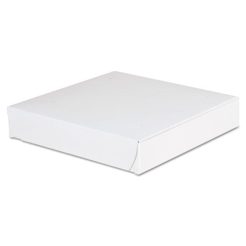 Lock-corner Pizza Boxes, 8 X 8 X 1 1-2, White, 100-carton