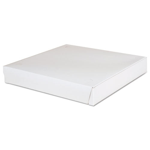 Lock-corner Pizza Boxes, 12 X 12 X 1 7-8, White, 100-carton